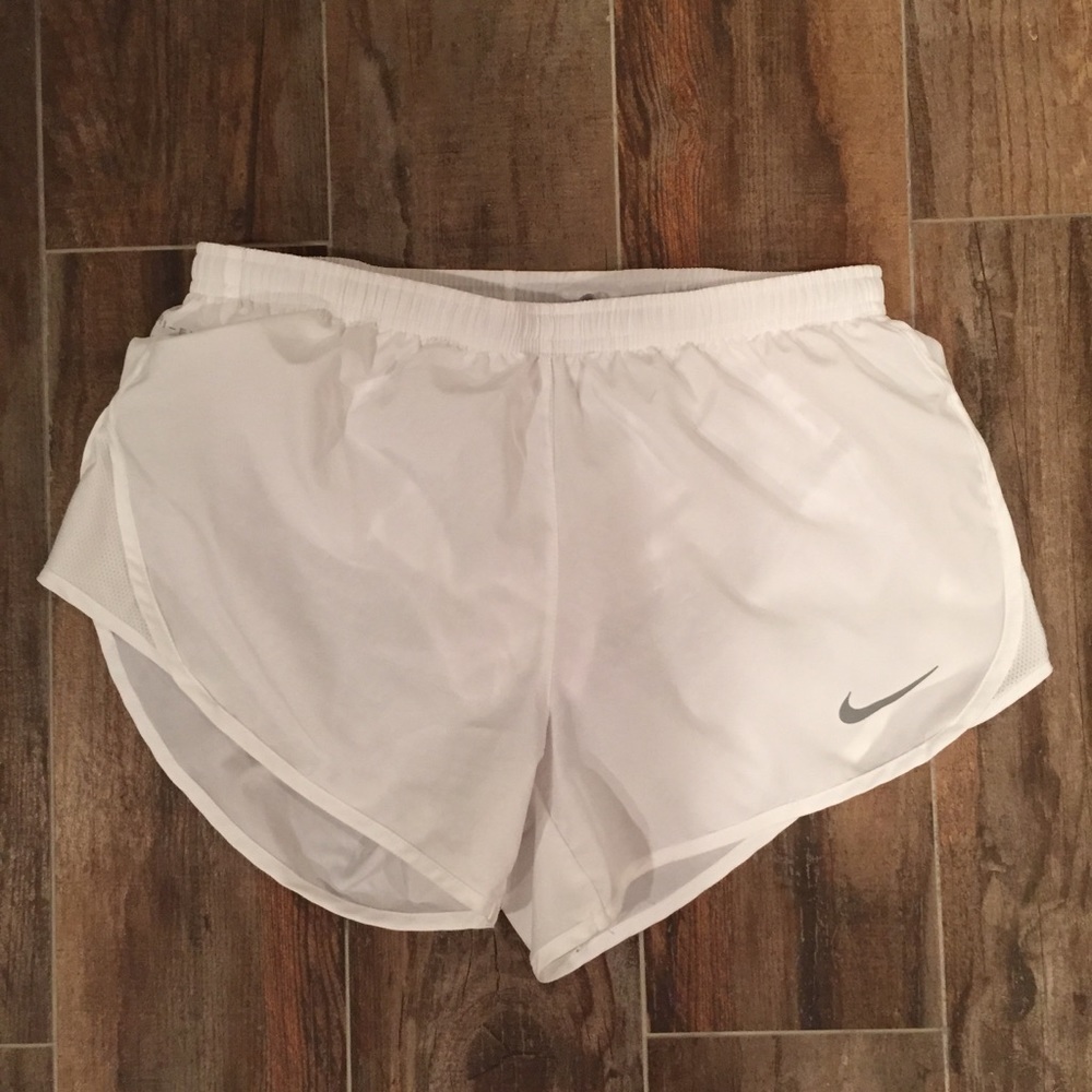 White Nike Running Shorts Dri-Fit Softball